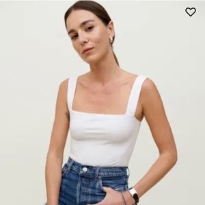 REFORMATION Canyon Knit Tank in white